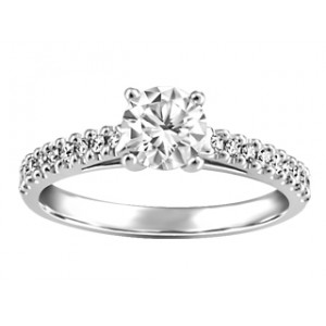Ladies' ring white gold, Canadian diamonds HI Fire&Ice